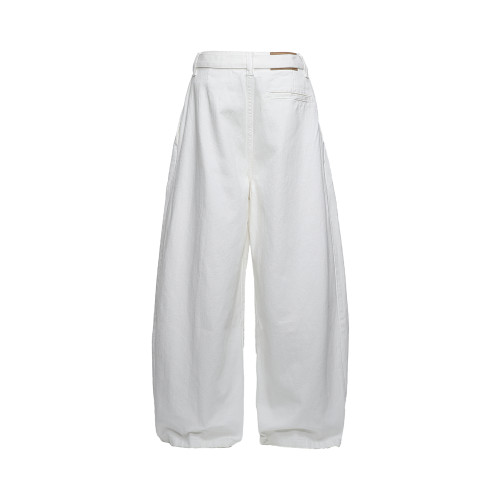 JOINBOY 立體剪裁濶腿褲2025新款白色活頁休閒褲直筒西褲潮牌寬松