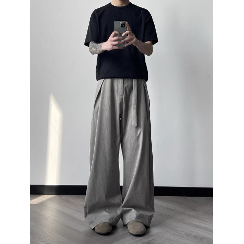 休閒輕薄夏季袈裟'坐禪'寬松打褶西褲A字濶腿褲taichiism