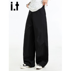 it :5cm/FIVECM休閒西裝褲男士2025夏季潮流顯瘦寬松高級感濶腿褲