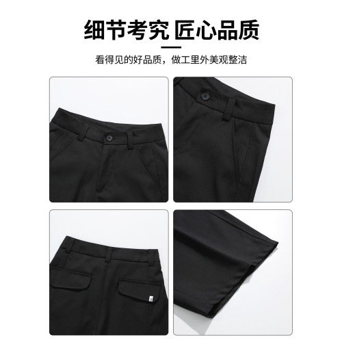 it :5cm/FIVECM休閒西裝褲男士2025夏季潮流顯瘦寬松高級感濶腿褲