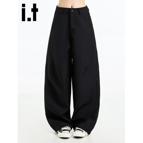 it :5cm/FIVECM休閒西裝褲男士2025夏季潮流顯瘦寬松高級感濶腿褲