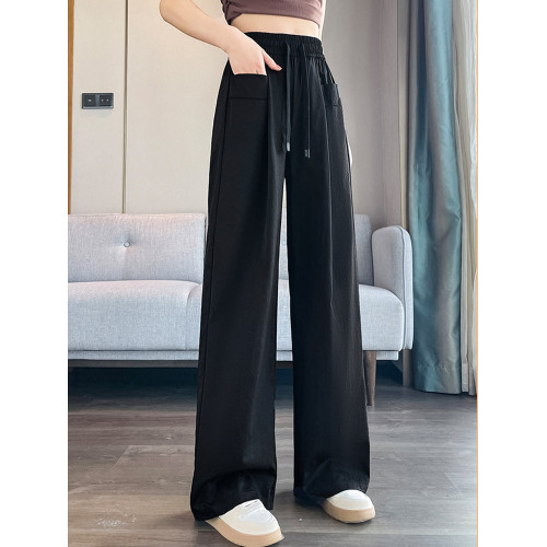 女童濶腿褲2025夏裝新款冰絲透氣薄款夏季中大童女孩寬松休閒褲潮