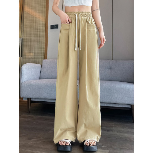 女童濶腿褲2025夏裝新款冰絲透氣薄款夏季中大童女孩寬松休閒褲潮