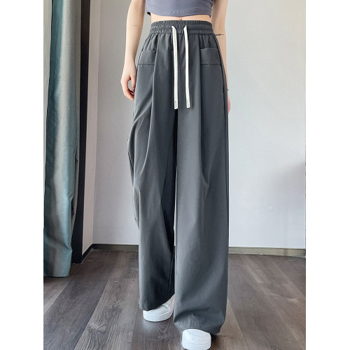 女童濶腿褲2025夏裝新款冰絲透氣薄款夏季中大童女孩寬松休閒褲潮