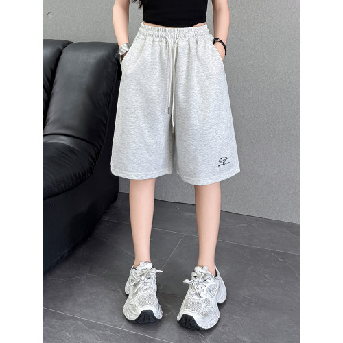 女童短褲夏季2025新款中大童洋氣休閒百搭運動中褲外穿薄款五分褲