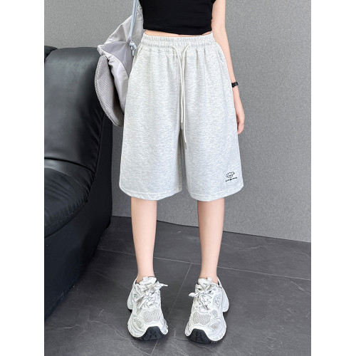 女童短褲夏季2025新款中大童洋氣休閒百搭運動中褲外穿薄款五分褲