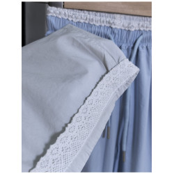 品牌E童褲120-170夏季超薄寬松兒童蕾絲花邊九分褲女童濶腿褲8218