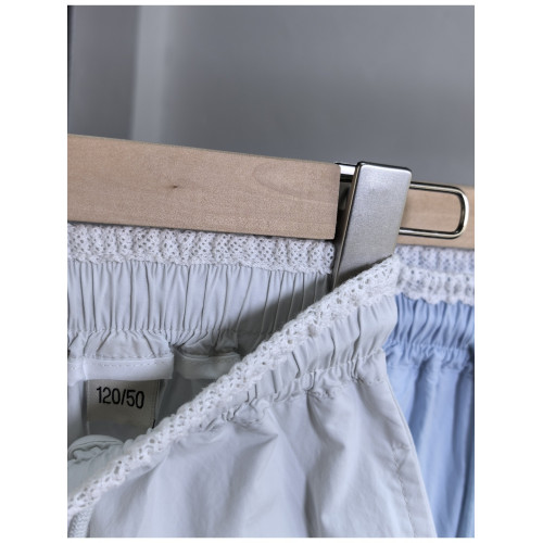 品牌E童褲120-170夏季超薄寬松兒童蕾絲花邊九分褲女童濶腿褲8218