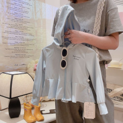 時尚百搭洋氣兒童輕薄外套2025夏季新品韓版女童防曬衣戶外防曬衫