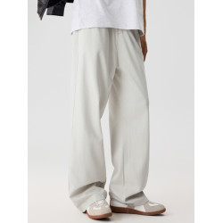 AXIA美式垂感天絲萊賽爾休閒褲男寬松直筒肌理感拖地濶腿褲大碼