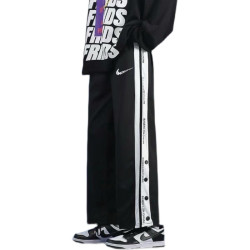 夏季排釦褲男側邊半開紐釦直筒寬松潮衛褲運動籃球九分休閒濶腿褲