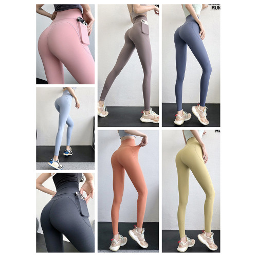 annerun瑜伽褲女夏薄款萊卡高腰蜜桃提臀跑步健身九分緊身運動褲