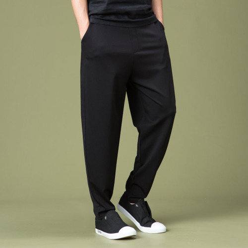 夏季寬松大碼男士哈倫褲小腳休閒褲濶腿褲薄款加大碼運動褲大襠褲