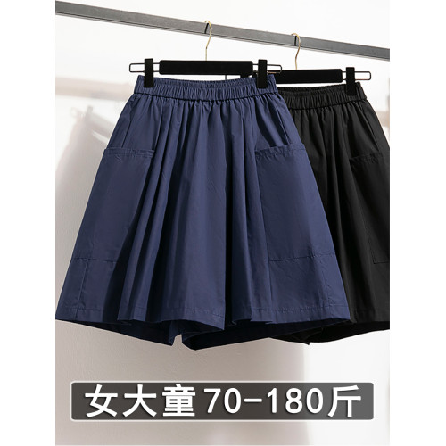 胖女童女大童大碼初中生女孩2025夏季新款薄款裙褲子夏天五分短褲