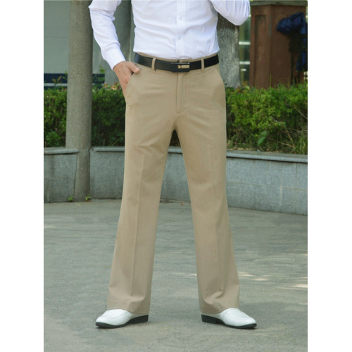 夏天冰絲喇叭褲男潮流新品微喇叭褲垂感順滑彈力西裝褲休閒濶腿褲