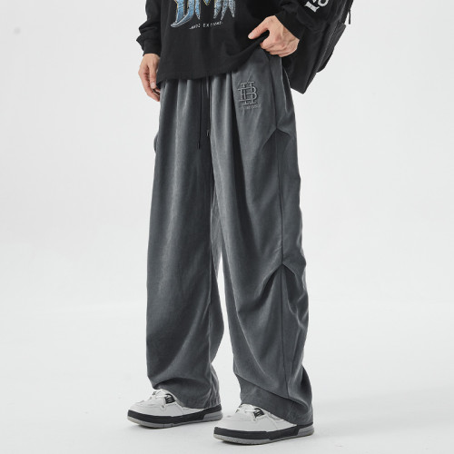 春夏裝大碼休閒褲男加肥加大直筒褲肥佬寬松顯瘦濶腿褲胖子運動褲