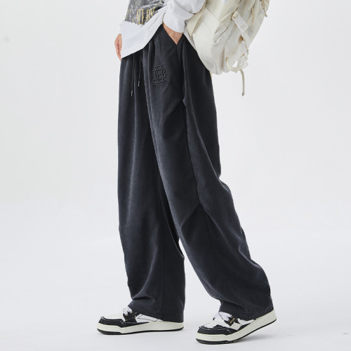 春夏裝大碼休閒褲男加肥加大直筒褲肥佬寬松顯瘦濶腿褲胖子運動褲