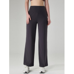 AD42018花色折釦寬松瑜伽運動褲女秋垂墜感直筒百搭顯瘦休閒褲