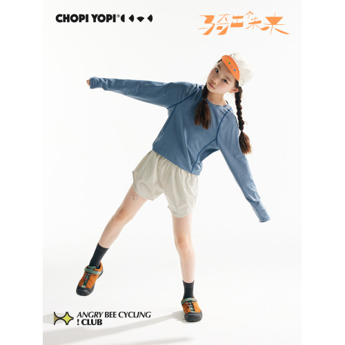 chopiyopi童裝 女童騎行速乾短褲夏季新款兒童運動訓練彈力五分褲