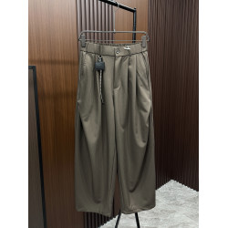 2025春夏季新款男士休閒褲寬松直筒濶腿褲潮牌痞帥褲子設計感小衆