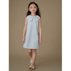 哈齒童裝兒童夏裝學院風背心裙女童無袖連衣裙學院風2025夏季新款
