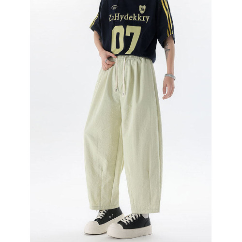 日系夏季休閒褲錐形哈倫山本蘿蔔褲男女款寬松百搭燈籠九分濶腿褲