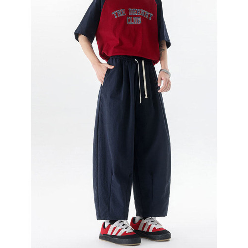 日系夏季休閒褲錐形哈倫山本蘿蔔褲男女款寬松百搭燈籠九分濶腿褲