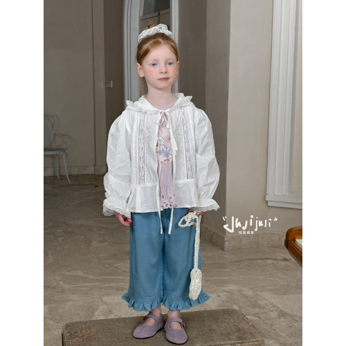 桔寄橘寄juji•25夏款上新【素錦蕾絲】夏季防曬服女童薄外套X8626