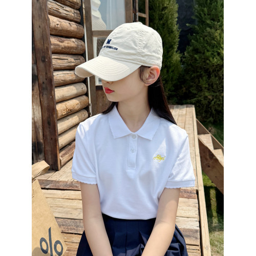 女童短袖polo衫2025夏季新款兒童翻領短袖T恤中大童女孩上衣夏裝