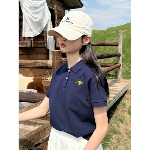 女童短袖polo衫2025夏季新款兒童翻領短袖T恤中大童女孩上衣夏裝