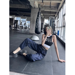 IuIu yogo高腰提臀瑜伽褲女寬松速乾健身褲跑步束腳運動褲夏季