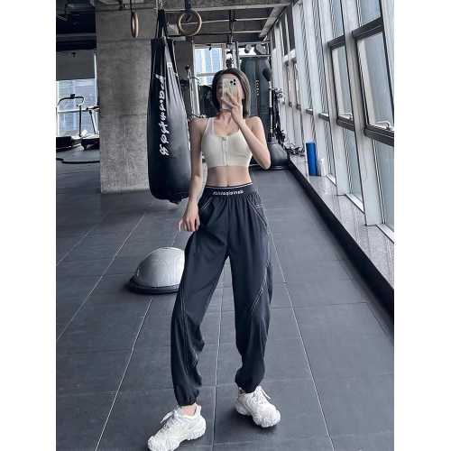 IuIu yogo高腰提臀瑜伽褲女寬松速乾健身褲跑步束腳運動褲夏季