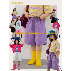 女童短褲2025夏季新款兒童休閒褲子多色時髦韓版中褲寬松百搭夏裝