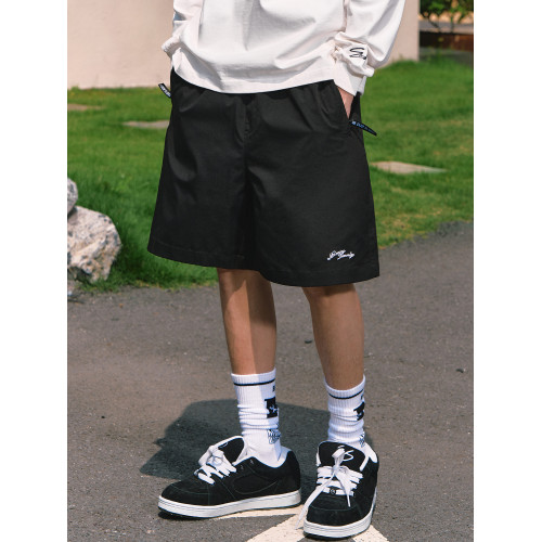 MEDM25SS尼龍短褲男夏外穿休閒五分褲美式復古運動褲潮牌濶腿褲潮