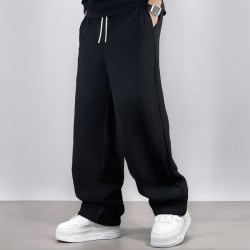 300斤純棉直筒濶腿褲休閒胖子寬松衛褲加肥加大碼男褲春夏季薄款