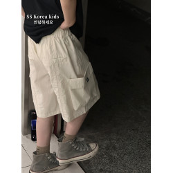 洋氣時尚男童短褲2025新款兒童夏季大口袋工裝褲帥氣男孩五分褲