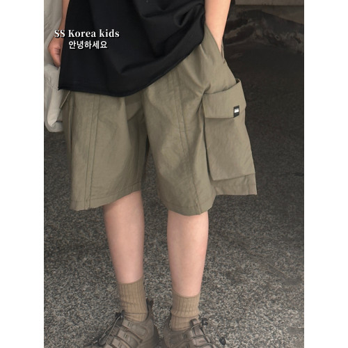 洋氣時尚男童短褲2025新款兒童夏季大口袋工裝褲帥氣男孩五分褲