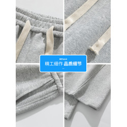 真維斯休閒長褲男士青少年學生寬松秋季濶腿褲子潮牌百搭衛褲夏款
