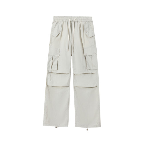 it :5cm/FIVECM美式松緊腰工裝休閒濶腿褲男款2025夏季直筒褲長褲