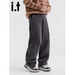 it :5cm/FIVECM燈芯絨休閒褲男士潮流2025秋季新款寬松直筒工裝褲