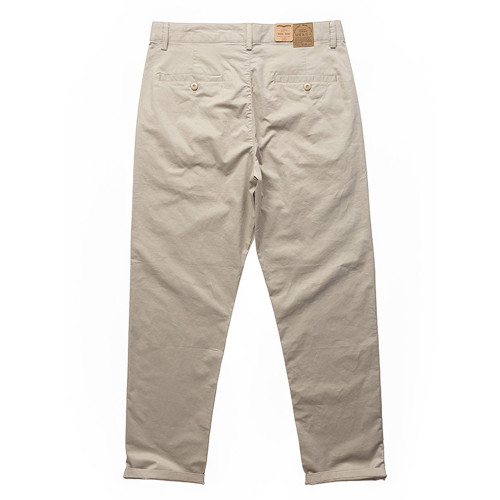 春秋簡約美式復古透氣商務休閒軍綠寶藍寬松工裝褲子微彈直角褲