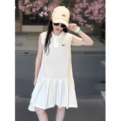 女童夏季連衣裙2025新款兒童洋氣學院風中大童小女孩夏裝背心裙子