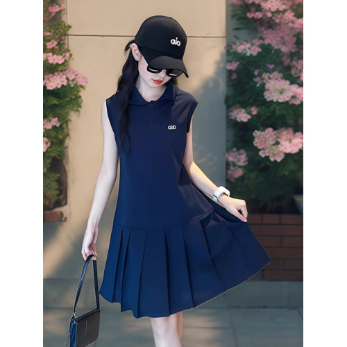 女童夏季連衣裙2025新款兒童洋氣學院風中大童小女孩夏裝背心裙子