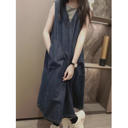 女童連衣裙夏裝2025新款洋氣兒童牛仔背心裙女大童夏季休閒公主裙