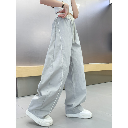 女童褲子夏裝兒童夏季防蚊褲冰絲速乾休閒褲2025新款大童彎刀褲