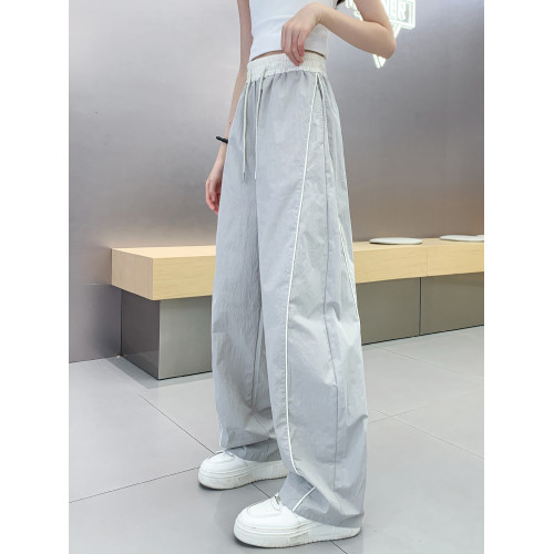 女童褲子夏裝兒童夏季防蚊褲冰絲速乾休閒褲2025新款大童彎刀褲