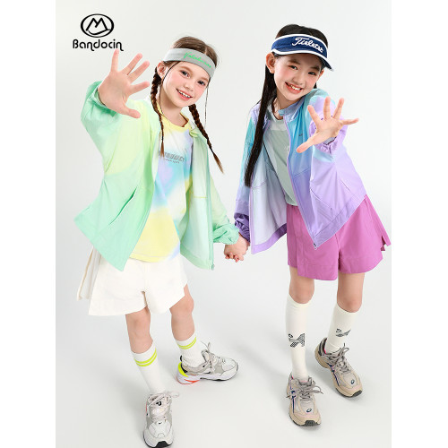 半度閒女童輕薄防曬衣洋氣夏裝透氣2025新款兒童夏季戶外運動外套
