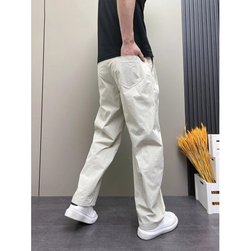 NY潮牌美式彎刀褲男款2025新款夏季直筒寬松濶腿褲垂感休閒褲長褲