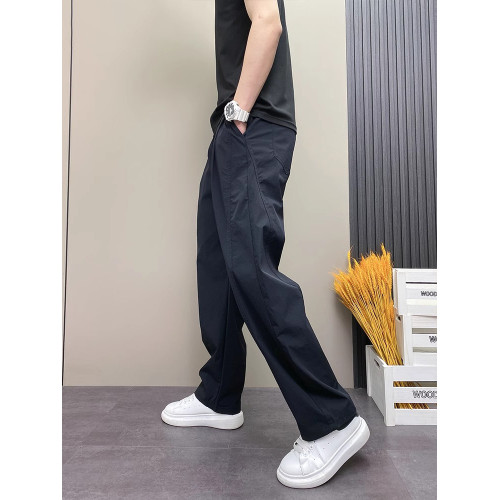 NY潮牌美式彎刀褲男款2025新款夏季直筒寬松濶腿褲垂感休閒褲長褲