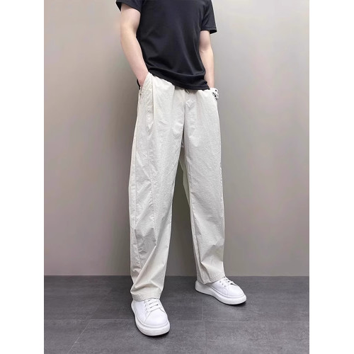 NY潮牌美式彎刀褲男款2025新款夏季直筒寬松濶腿褲垂感休閒褲長褲